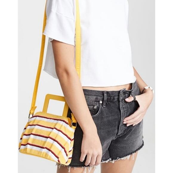 MWT Solid & Striped Lola Top Handle Mini Bag - Picture 1 of 11